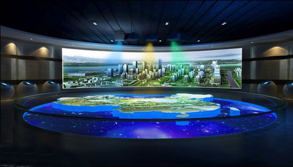 多媒體展廳互動(dòng)投影融合